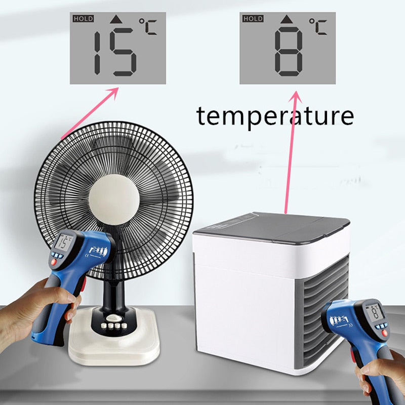 Mini Desktop Cooler with LED Lights
