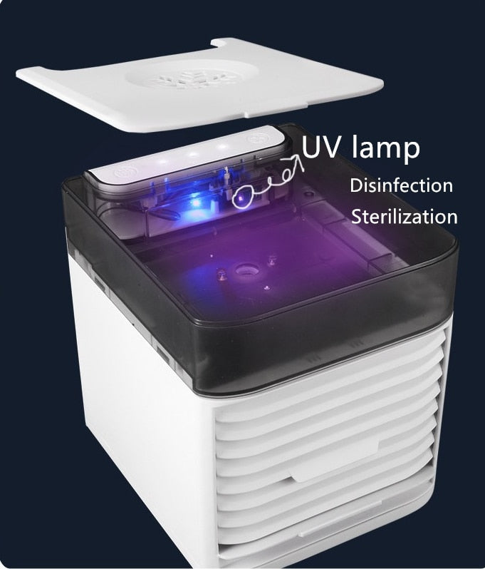 Mini Desktop Cooler with LED Lights