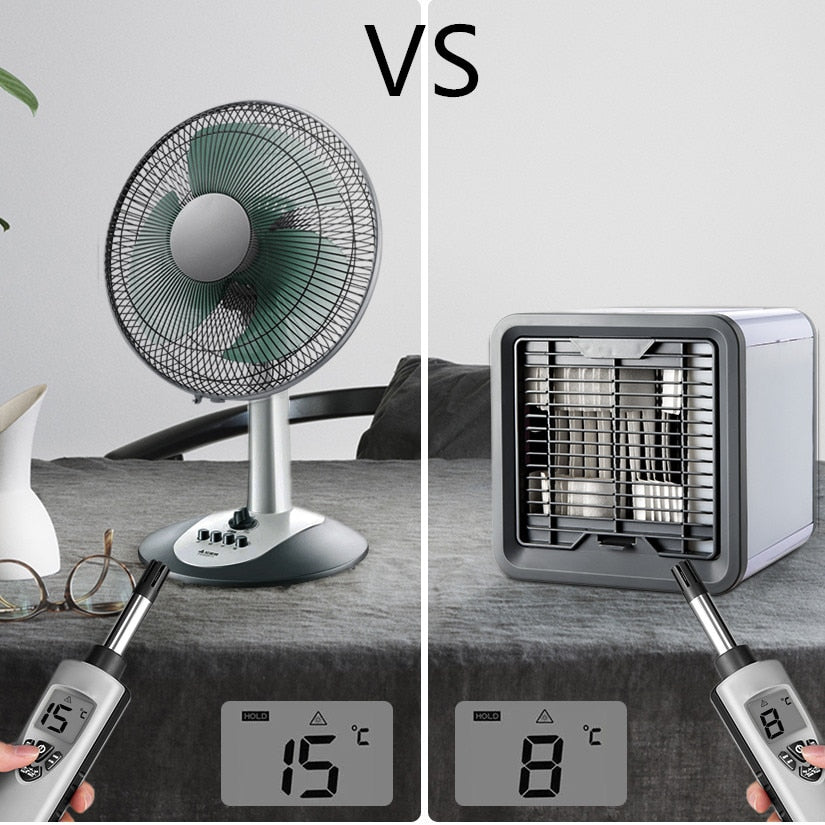 Mini Desktop Cooler with LED Lights