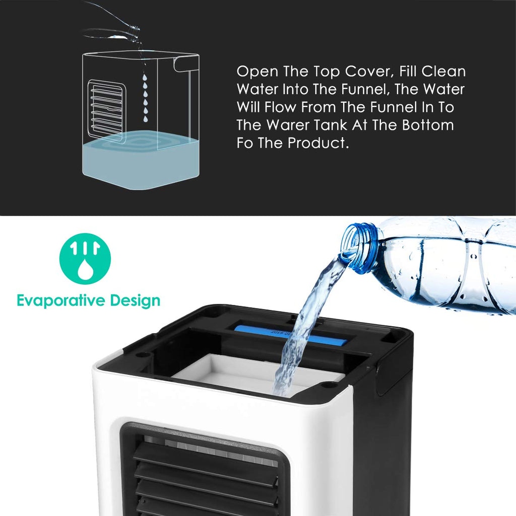 3-in-1 USB Desktop Cooler — Fan, Humidifier & Purifier