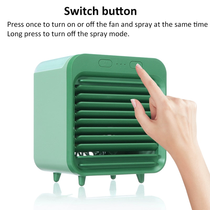 3-in-1 USB Desktop Cooler — Fan, Humidifier & Purifier