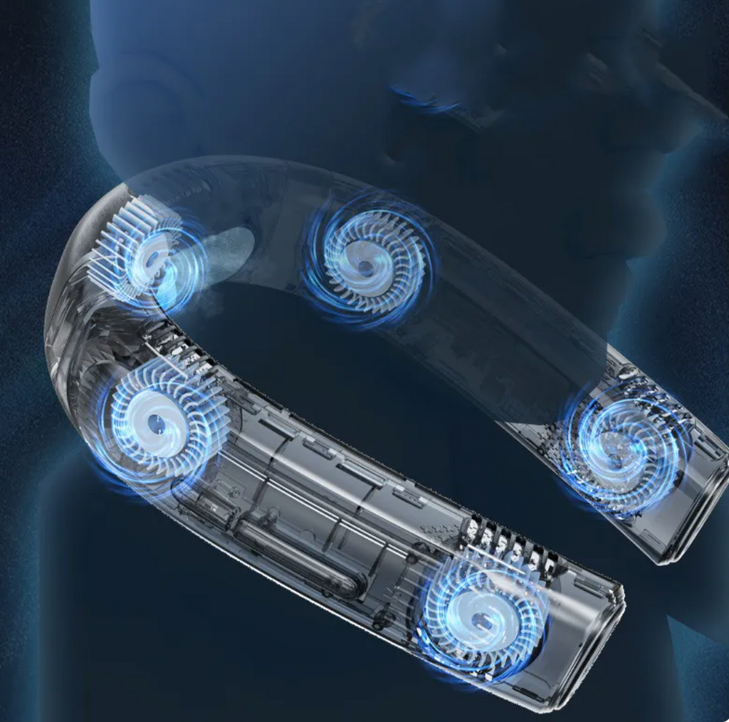 Wearable Semiconductor Cooling Neck Fan with 5 Fans