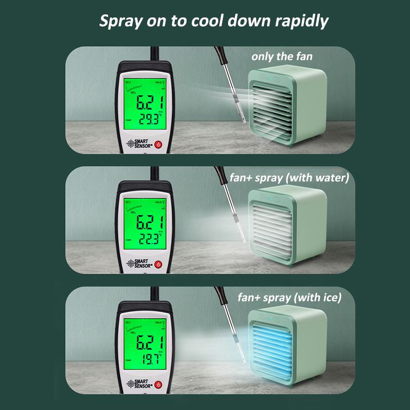 3-in-1 USB Desktop Cooler — Fan, Humidifier & Purifier