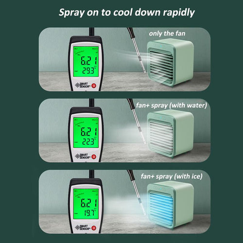 3-in-1 USB Desktop Cooler — Fan, Humidifier & Purifier