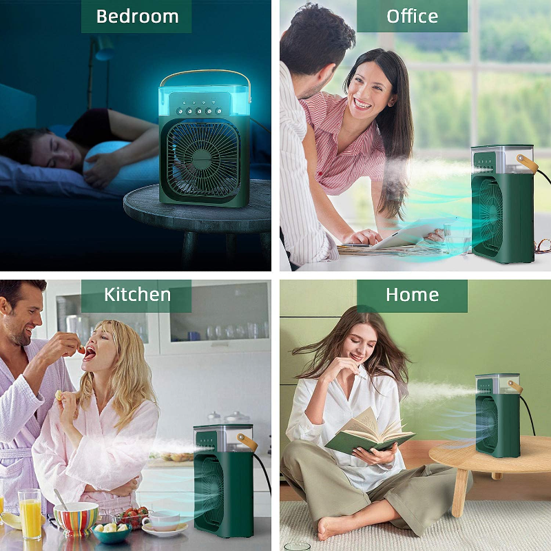 3-in-1 USB Desktop Cooler — Fan, Humidifier & Purifier