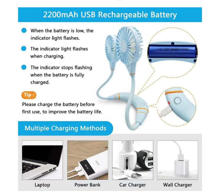 Adjustable Neck Fan — 3 Speeds