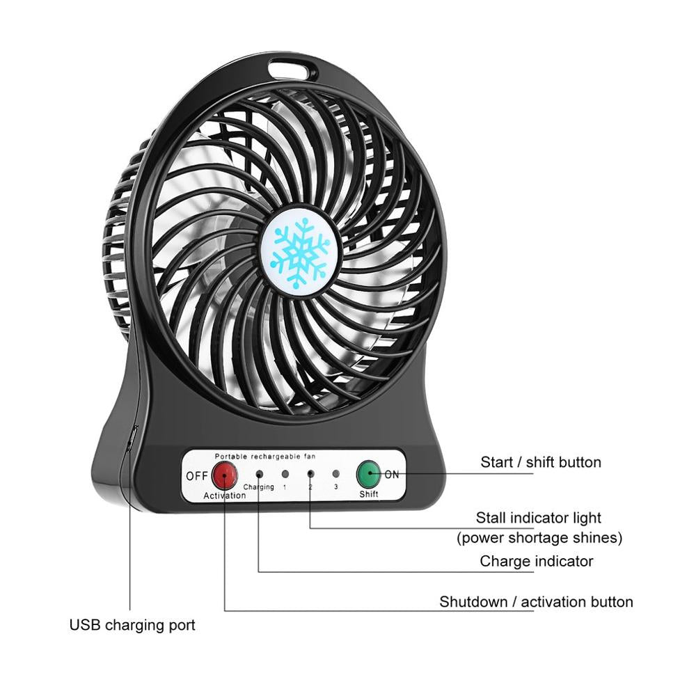 Mini Desktop Cooler with LED Lights