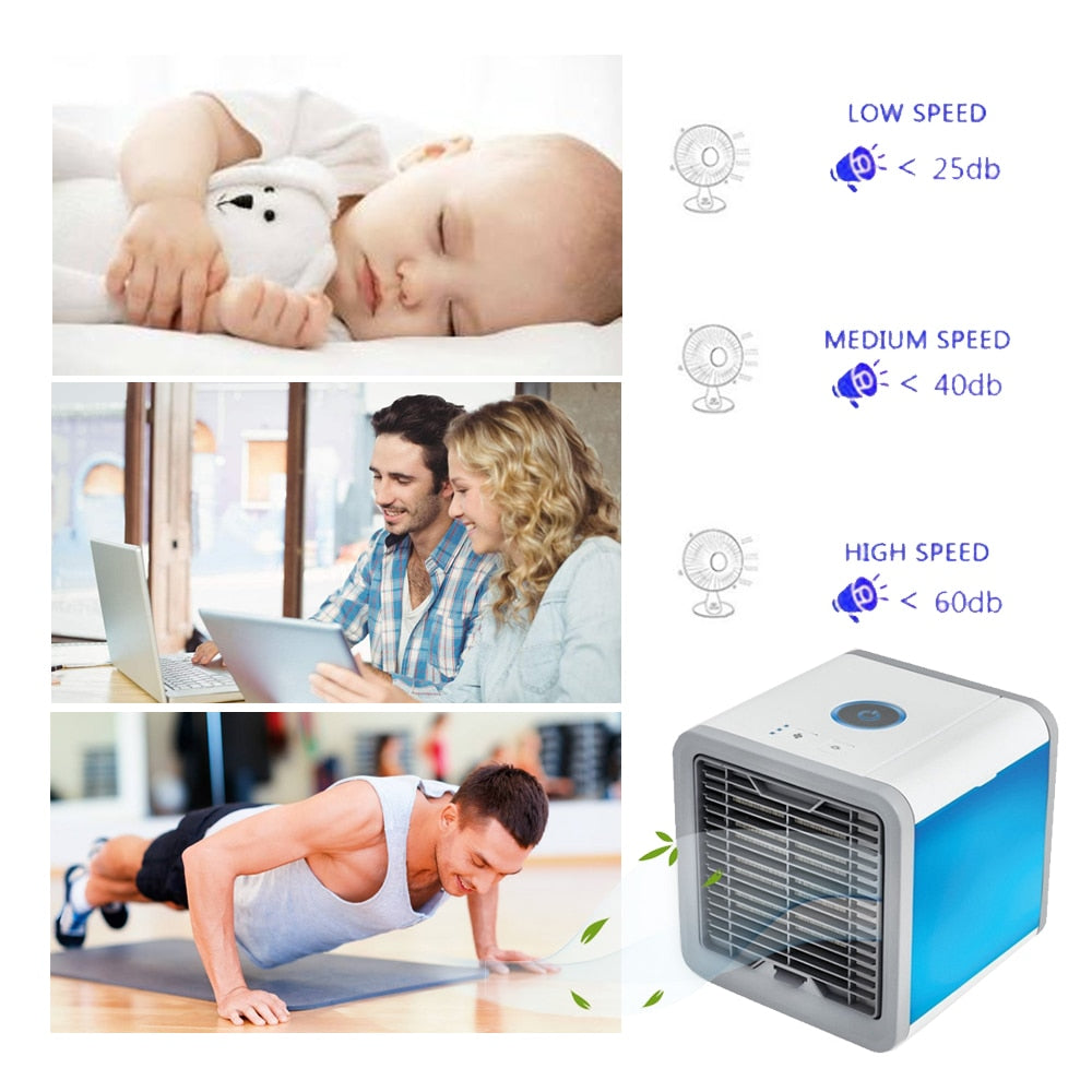 Mini Desktop Cooler with LED Lights