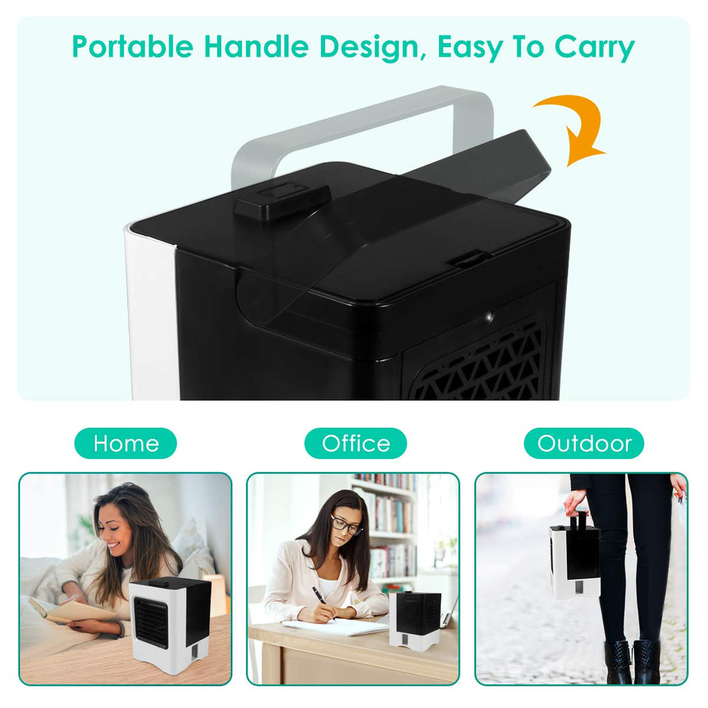 3-in-1 USB Desktop Cooler — Fan, Humidifier & Purifier