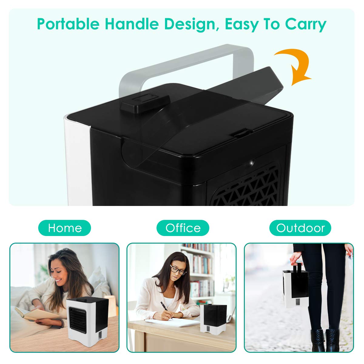 3-in-1 USB Desktop Cooler — Fan, Humidifier & Purifier