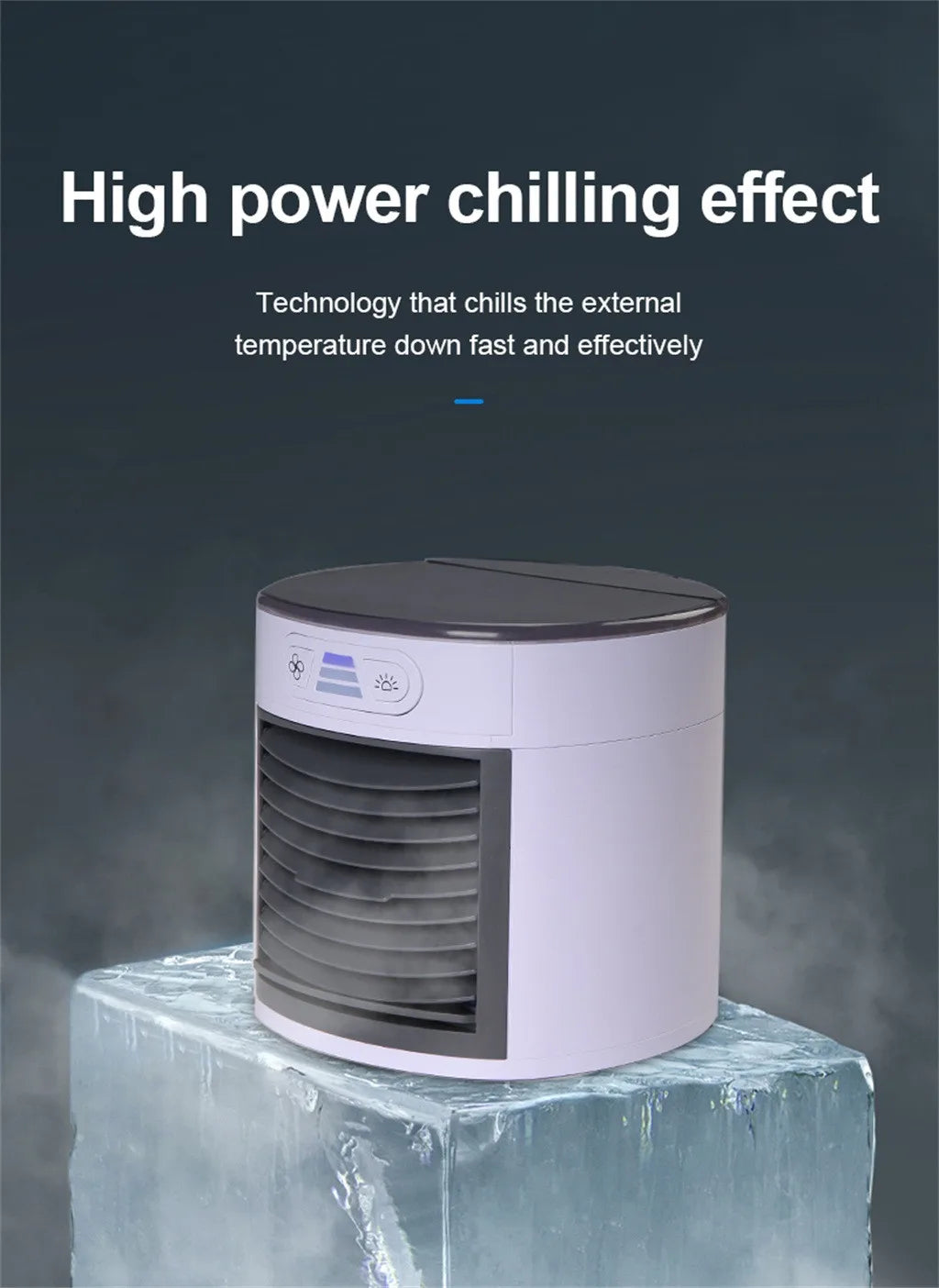 3-in-1 USB Desktop Cooler — Fan, Humidifier & Purifier