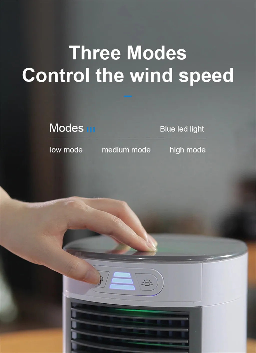 3-in-1 USB Desktop Cooler — Fan, Humidifier & Purifier