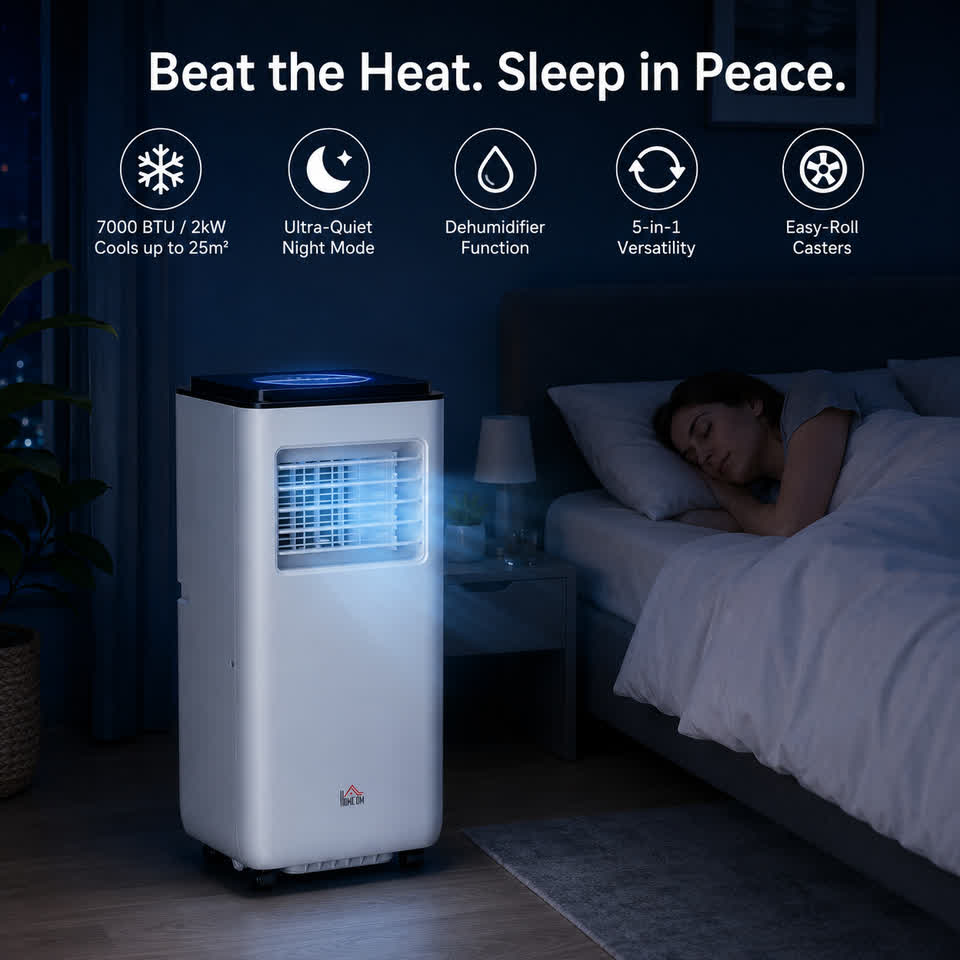 Klimo ArcticWave Portable AC — 7000 BTU True Air Conditioner