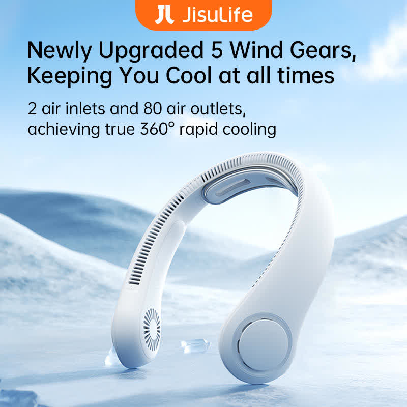 Klimo BreezePro Neck Fan — 5000mAh Ultra-Quiet Bladeless
